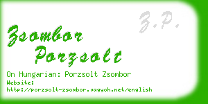 zsombor porzsolt business card